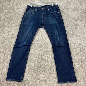 Bonobos Jean Mens 34x28 Dark Wash Blue Straight Leg 5 Pocket Stretch Denim